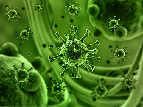 Virus SEM abstract illustration