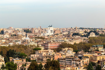 Fototapeta na wymiar Rome. Italy. View the city from the Janiculum hill