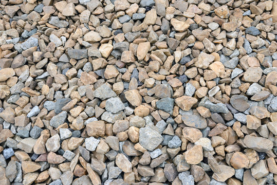 Rough gravel rock found at some Railroad tracks - texture, backg