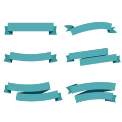 Blue vector ribbons