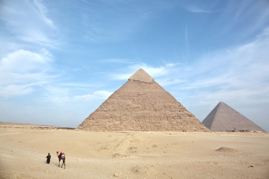 Great Egyptian pyramids in Giza, Cairo  