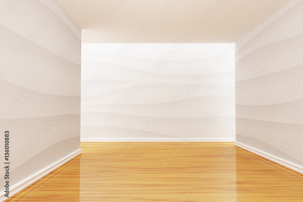 Poster empty room. 3d rendering