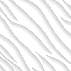 White texture. Wavy background. Interior wall decoration. 3D Vec