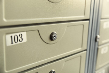 mailboxes with numbers
