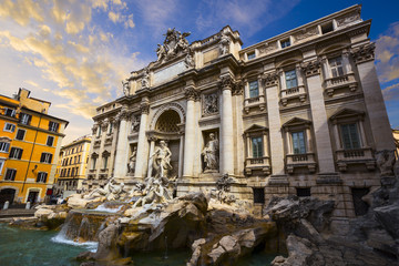 Naklejka na ściany i meble Trevi Fountain - the largest and most famous fountain of Rome. Italy.
