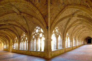 Fototapeta premium Cloister of Santa Maria de Iranzu, Navarra, Spain