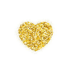 Golden glitter heart