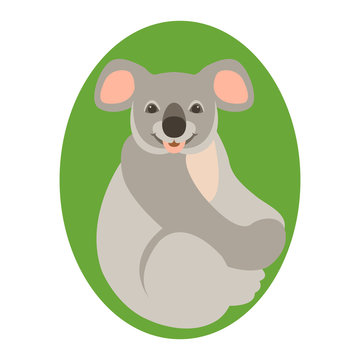 Koala Bear Flat vector illustration style