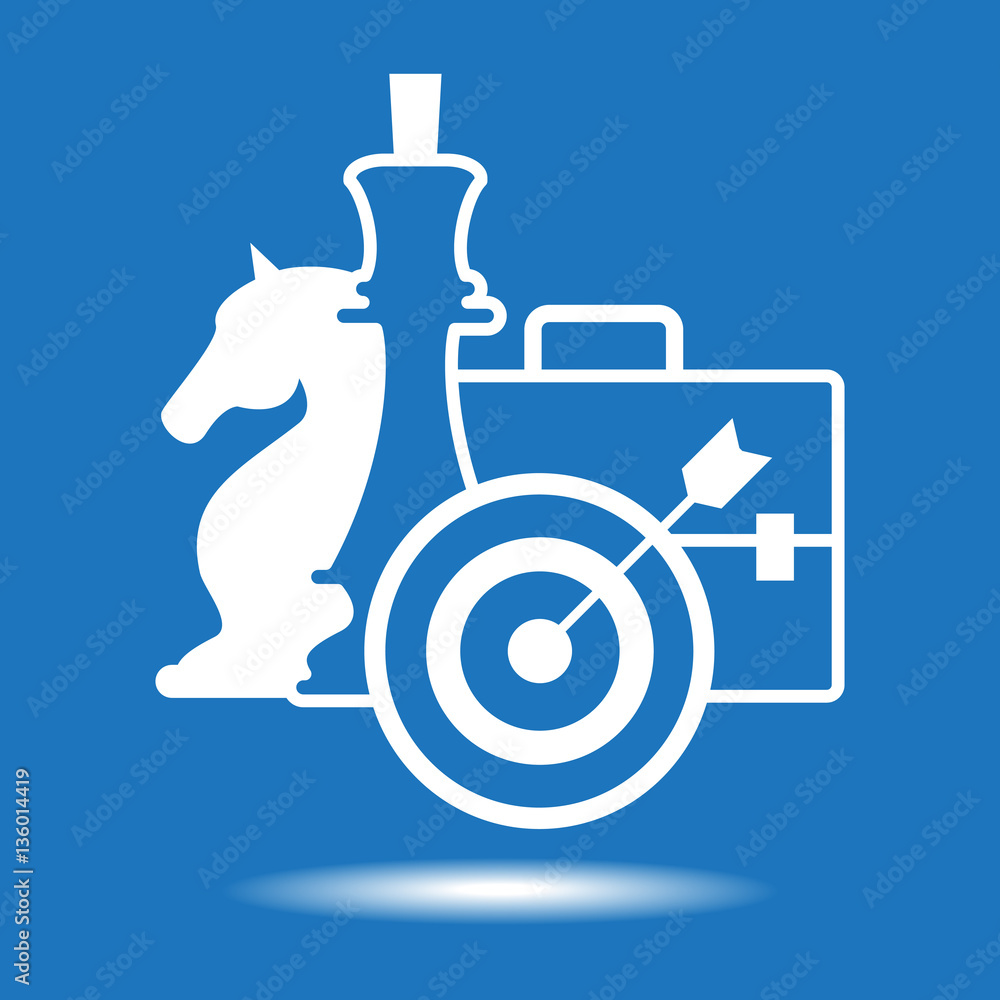 Poster business strategy icon. modern flat design concept for web banners, web sites. the file is saved in 