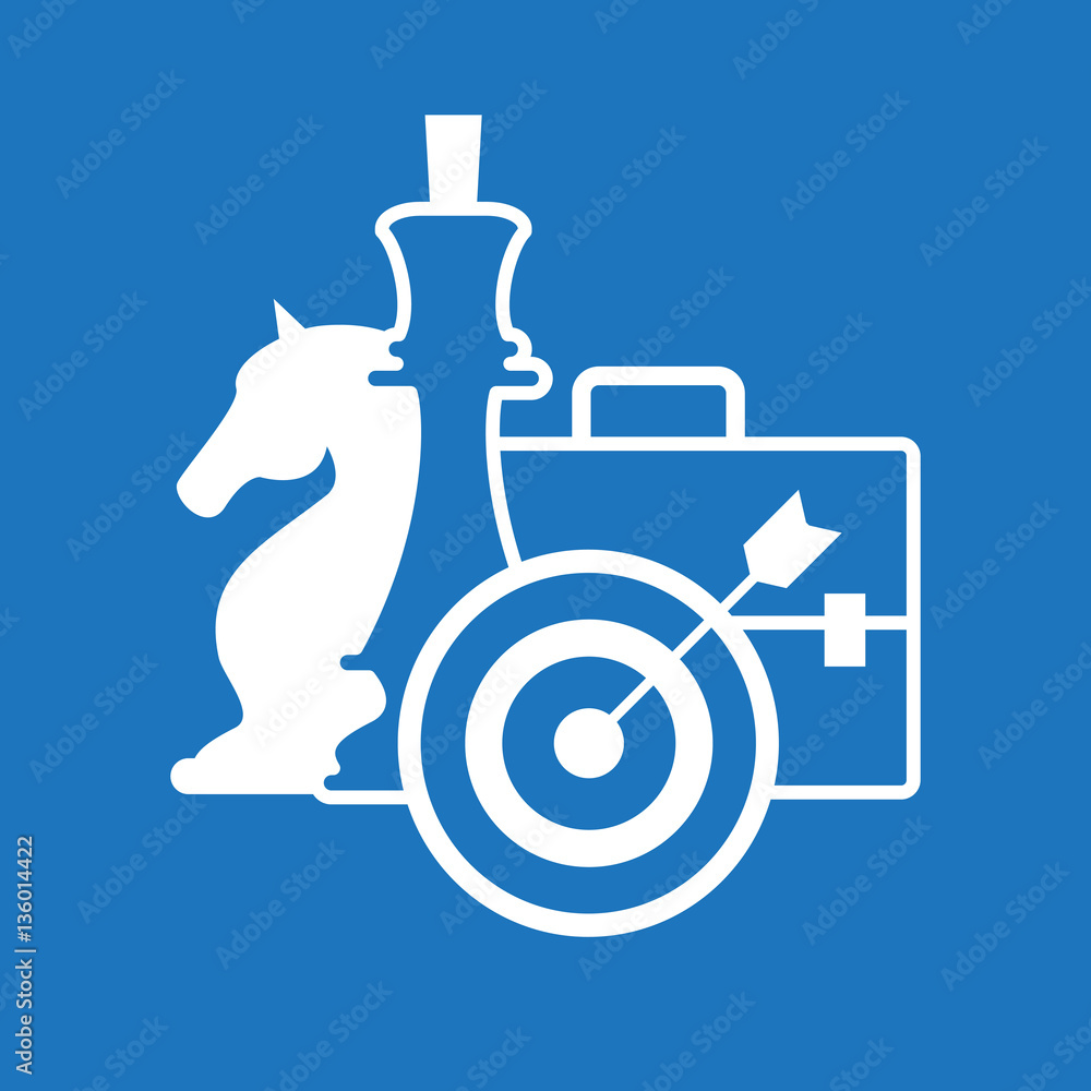 Poster business strategy icon. modern flat design concept for web banners, web sites. the file is saved in 