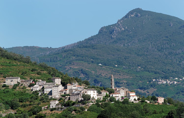 Fototapeta na wymiar Taglio-Isolaccio village de haute Corse