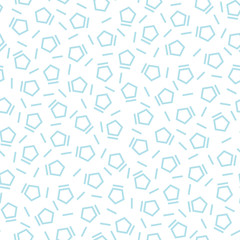 Abstract geometry blue deco art memphis fashion pentagon pattern