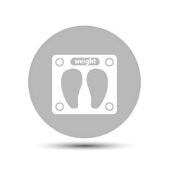 Floor scales vector icon on gray background