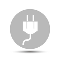 plug icon vector on a gray background