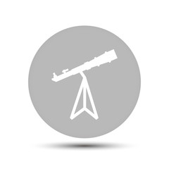 telescope vector icon on gray background