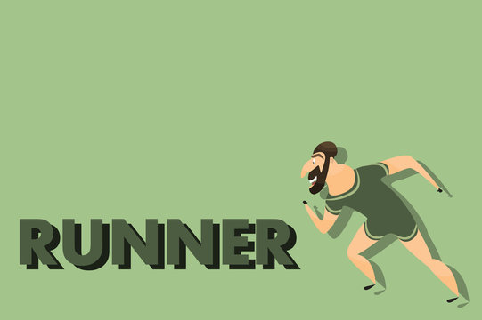 Runner cartoon poster, Comic charackter