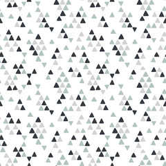 Seamless hand drawn geometric tribal pattern with triangles. Vector navajo design.