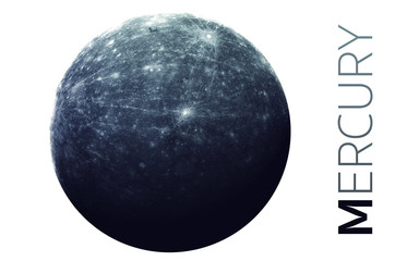 Mercury - High resolution beautiful art presents planet of the solar system. This image elements...