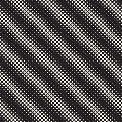 Stylish Minimalistic Halftone Grid. Vector Seamless Black and White Pattern