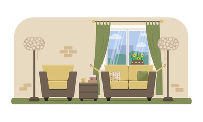 living room vector illustration - 136021865