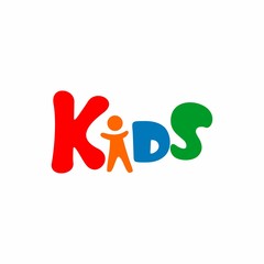 Kids Letter and Icon Logo Vector