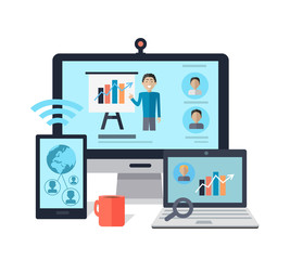 Computer Devices with Coaching on Screen