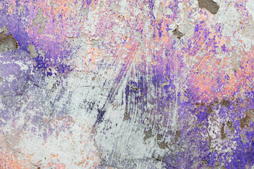 Wall fragment with scratches and cracks