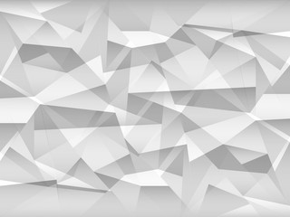 Abstract polygonal white texture. Vector geometric background.