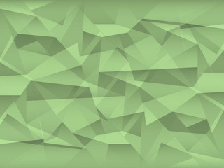Abstract polygonal green texture. Vector geometric background.