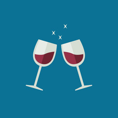 Clink wine glasses