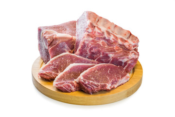 Raw Pork Meat Isolated