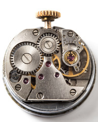 clockwork vintage mechanical watch, high resolution and detail
