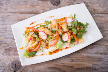 Indian salad with chicken