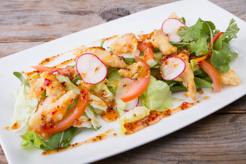 Indian salad with chicken