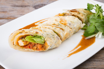 Chicken roll indian style