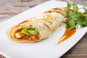 Chicken roll indian style