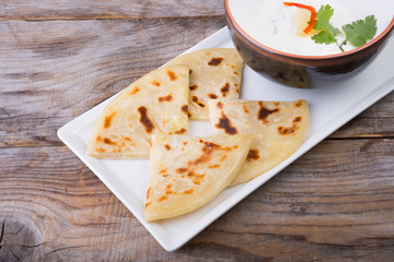 Fresh indian flatbread