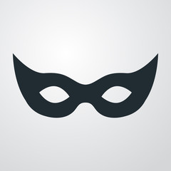 Icono plano mascara en fondo degradado