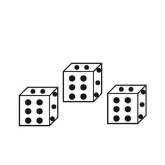 Dice on white background