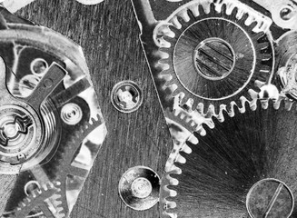  clockwork vintage mechanical watch, high resolution and detail