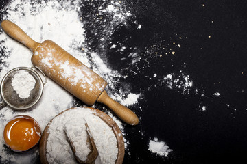 Ingredients and utensils for the preparation of bakery products