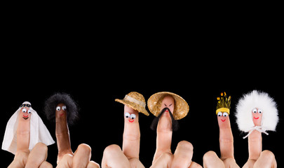 Diversity finger puppets
