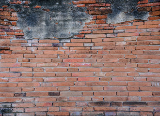 Orange old brick wall