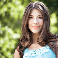 Fototapeta premium Beautiful Brunette Outdoors