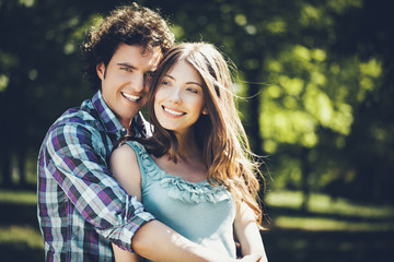 Fototapeta premium Smiling Couple in Summer