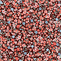 Flowery cute pattern in small-scale