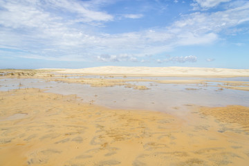 Fototapeta na wymiar Dunes in the Lagoa do Peixe lake