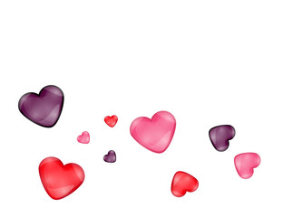 Valentine's day Background with colorful Hearts