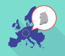 Map of the EU map with  the map of South Korea