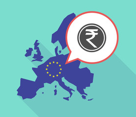 Map of the EU map with  a rupee coin icon